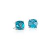 Earrings | Blue Nile Swiss Blue Topaz Cushion Earrings In Sterling Silver (8Mm)