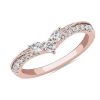 Rings | Blue Nile Romantic Winged Pear Diamond Pav Ring In 14K Rose Gold (1/3 Ct. Tw.)