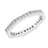 Rings | Blue Nile Zac Zac Posen Geometric Diamond Eternity Ring In 14K White Gold (2 Mm, 1/2 Ct. Tw.)