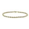 Bracelets | Blue Nile 8" Solid Diamond Cut Rope Chain Bracelet In 14K Yellow Gold (3.8 Mm)