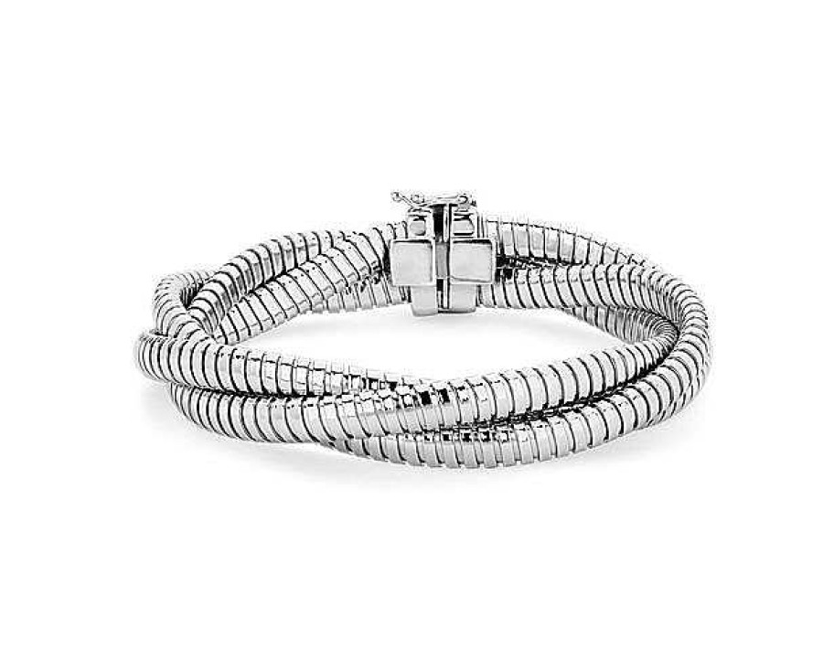 Bracelets | Blue Nile 7.5" Woven Cobra Bracelet In Sterling Silver