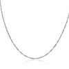 Necklaces | Blue Nile 24" Singapore Chain In 14K White Gold (1.7 Mm)