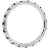 Women'S Rings | Blue Nile Riviera Pav Sapphire And Diamond Eternity Ring In 14K White Gold (1.5Mm)