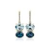 Earrings | Blue Nile London Blue Topaz And Sky Blue Topaz With Diamond Drop Earrings In 14K Yellow Gold