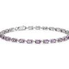 Bracelets | Blue Nile Petite Oval Amethyst Bracelet In Sterling Silver (5X3Mm)