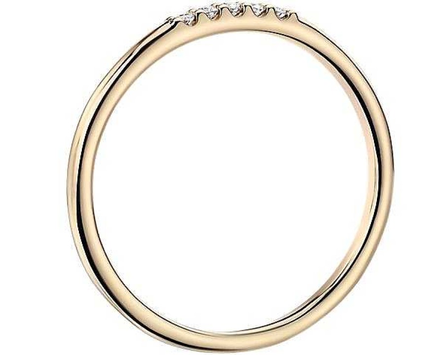 Rings | Blue Nile Ultra Mini Diamond Pav Stackable Fashion Ring In 14K Yellow Gold