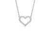 Necklaces | Blue Nile Diamond Heart Pendant In 14K White Gold (1/6 Ct. Tw.)