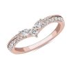 Rings | Blue Nile Romantic Winged Pear Diamond Pav Ring In 18K Rose Gold (1/3 Ct. Tw.)