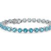 Bracelets | Blue Nile Swiss Blue Topaz Round Rope Bracelet In Sterling Silver (5Mm)