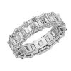 Women'S Rings | Blue Nile Emerald Cut Diamond Eternity Ring In 14K White Gold (9 1/2 Ct. Tw.)