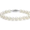 Bracelets | Blue Nile 8" Freshwater Cultured Pearl Bracelet In 14K White Gold (7.0-7.5Mm)