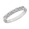 Women'S Rings | Blue Nile Lab Grown Diamond Low Dome Seven Stone Ring In 14K White Gold (1/2 Ct. Tw.)