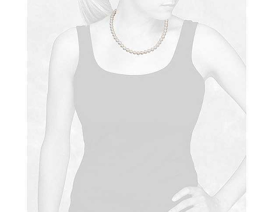 Necklaces | Blue Nile 16" Freshwater Cultured Pearl Strand Necklace In 14K White Gold (8.0-8.5Mm)