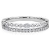 Rings | Blue Nile Two Row Round And Marquise Diamond Stacking Ring In Platinum (1/3 Ct. Tw.)