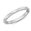 Women'S Rings | Blue Nile Stackable Beveled Triangle High Finish Ring In Platinum (2Mm)