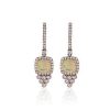 Earrings | Blue Nile Cushion Cut Opal And Diamond Drop Earrings In 14K Rose Gold