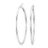 Earrings | Blue Nile Large Hoop Earrings In 14K White Gold (2 X 50 Mm)