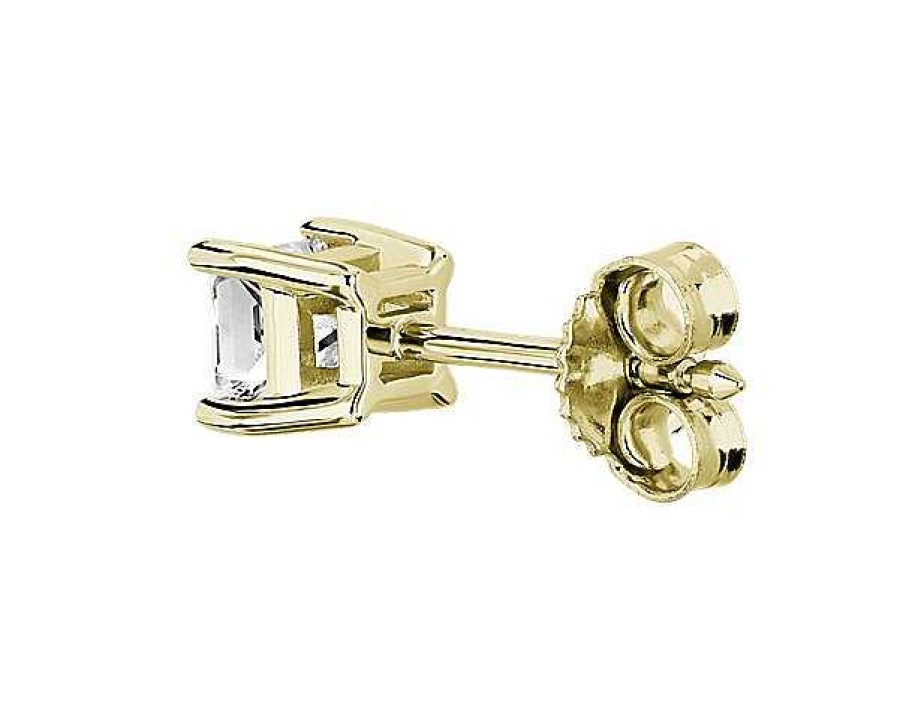 Earrings | Blue Nile Princess Cut Diamond Stud Earrings In 14K Yellow Gold (3/4 Ct. Tw.)