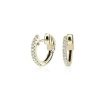 Earrings | Blue Nile The Perfect Diamond Hoops In 14K Yellow Gold (1/4 Ct. Tw.)