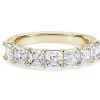 Women'S Rings | Blue Nile Seven Stone Asscher Diamond Ring In 14K Yellow Gold (2 Ct. Tw.)