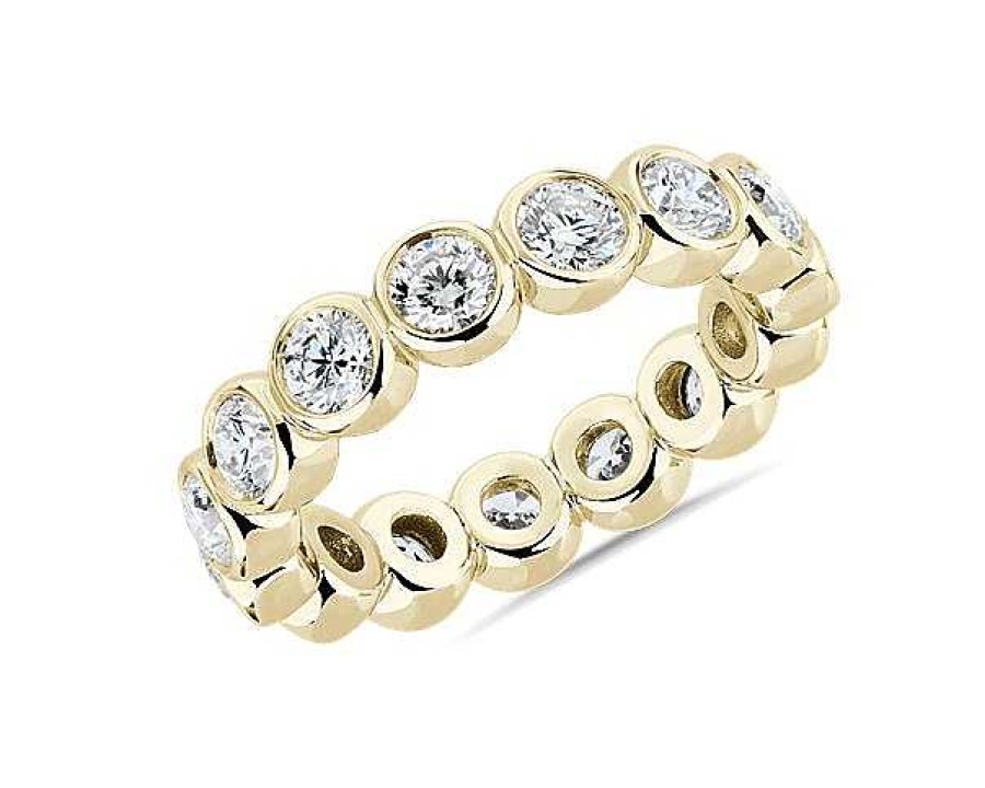 Women'S Rings | Blue Nile Bezel-Set Diamond Eternity Ring In 14K Yellow Gold (2 Ct. Tw.)