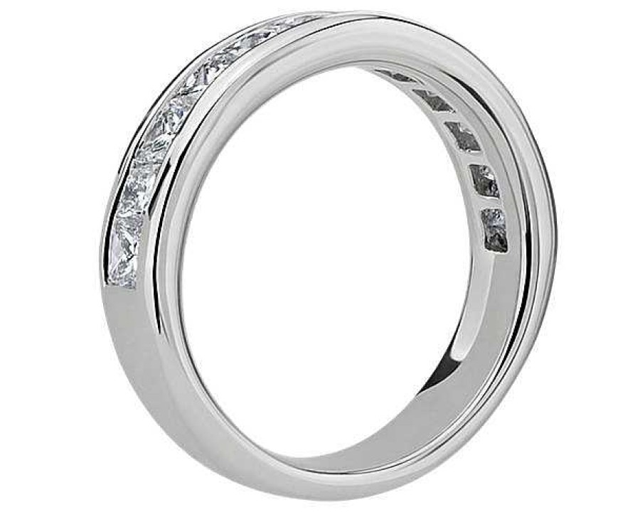 Women'S Rings | Blue Nile Channel Set Princess Diamond Ring In Platinum (1 1/2 Ct. Tw.)