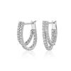 Earrings | Blue Nile Double Tier Diamond Hoop Earrings In 14K White Gold (1 1/3 Ct. Tw.)