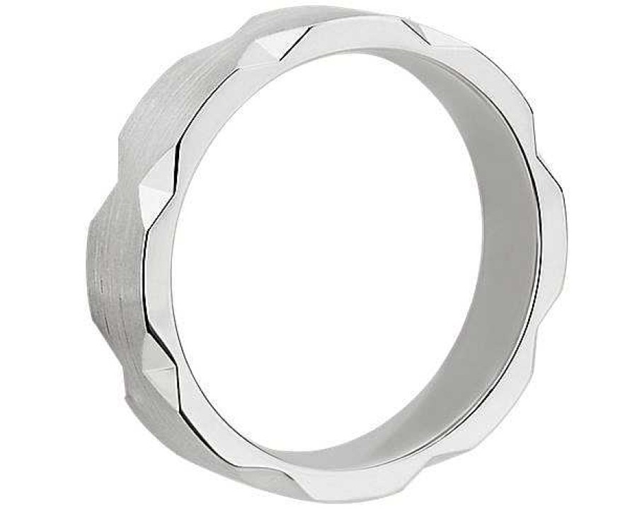 Rings | Blue Nile Contemporary Hexagon Cut Stackable Ring In Platinum (5Mm)