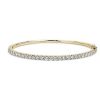 Bracelets | Blue Nile Lab Grown Diamond Pav Bangle Bracelet In 14K Yellow Gold (3 Ct. Tw.)