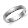 Men'S Rings | Blue Nile Matte Classic Wedding Ring In 14K White Gold (4Mm)