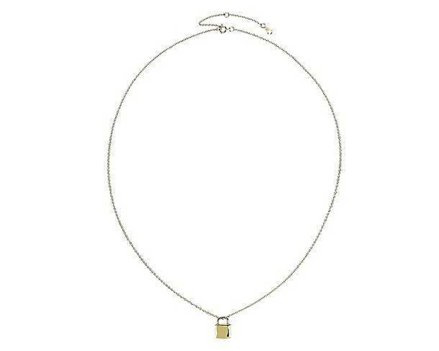 Necklaces | Blue Nile 18" Lock Necklace In 14K Yellow Gold (1.1 Mm)