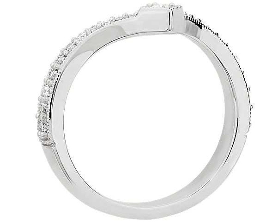 Rings | Blue Nile Pav Drop Kite Stackable Ring In Platinum (1/3 Ct. Tw.)