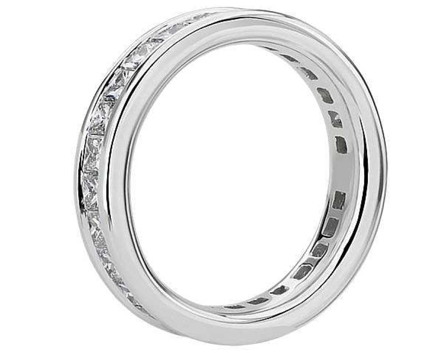 Women'S Rings | Blue Nile Channel Set Princess Diamond Eternity Ring In Platinum (2 Ct. Tw.)