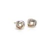 Earrings | Blue Nile Petite Love Knot Earrings In 14K Tri-Color Gold