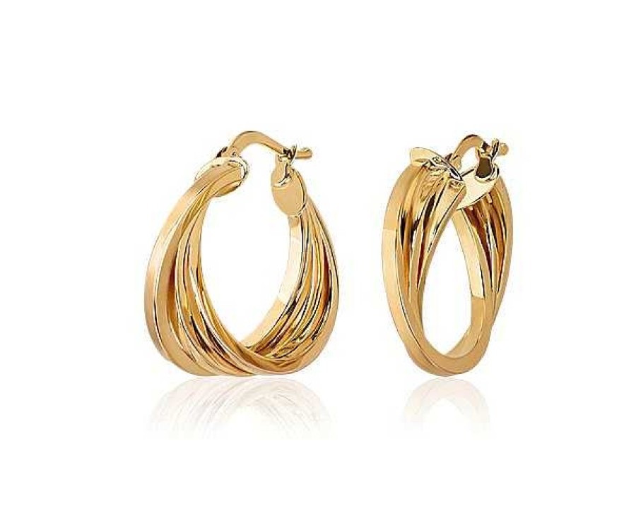 Earrings | Blue Nile Triple Hoop Earrings In 14K Yellow Gold (23.5 Mm)