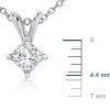 Necklaces | Blue Nile Lab Grown Diamond Princess Cut Solitaire Pendant In Platinum (1/3 Ct. Tw.)