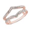 Women'S Rings | Blue Nile Pointed Diamond Insert In 14K Rose Gold (1/4 Ct. Tw.)