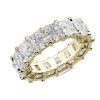 Women'S Rings | Blue Nile Lab Grown Diamond Radiant Cut Eternity Ring In 14K Yellow Gold (10 1/2 Ct. Tw.)