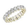 Women'S Rings | Blue Nile Lab Grown Diamond Oval Cut Eternity Ring In 14K Yellow Gold (4 Ct. Tw.)