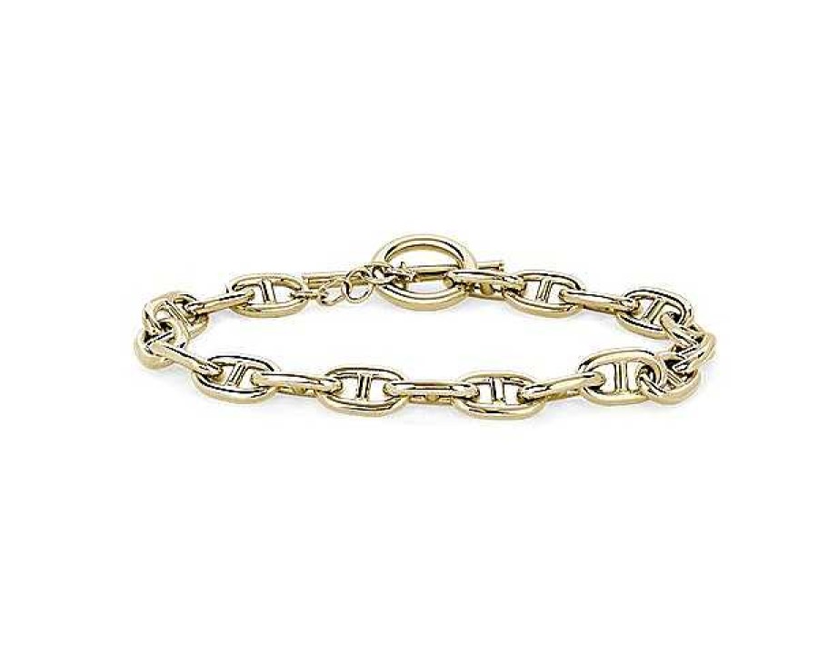 Bracelets | Blue Nile 8" Mariner Link Bracelet In 14K Yellow Gold (8 Mm)