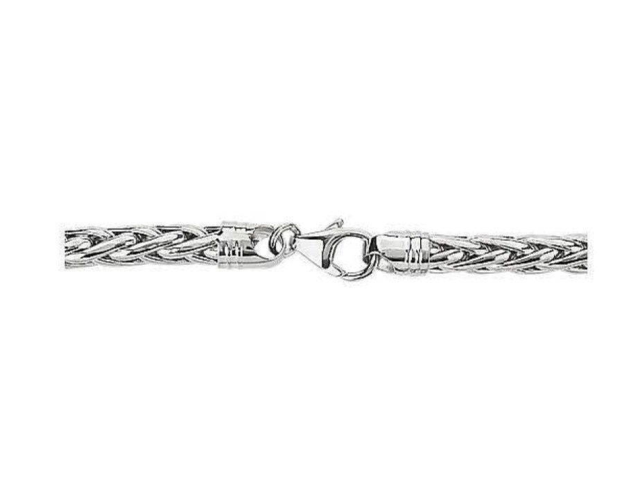 Bracelets | Blue Nile 8.5" Polished Wheat Chain Bracelet In 14K White Gold (5Mm)