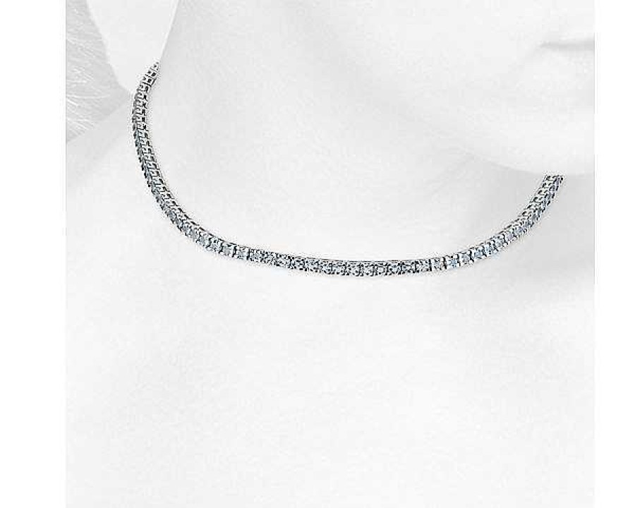 Necklaces | Blue Nile Sky Blue Topaz Eternity Necklace In Sterling Silver (3Mm)