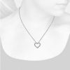 Necklaces | Blue Nile Floating Diamond Heart Pendant In 14K White Gold (1/2 Ct. Tw.)