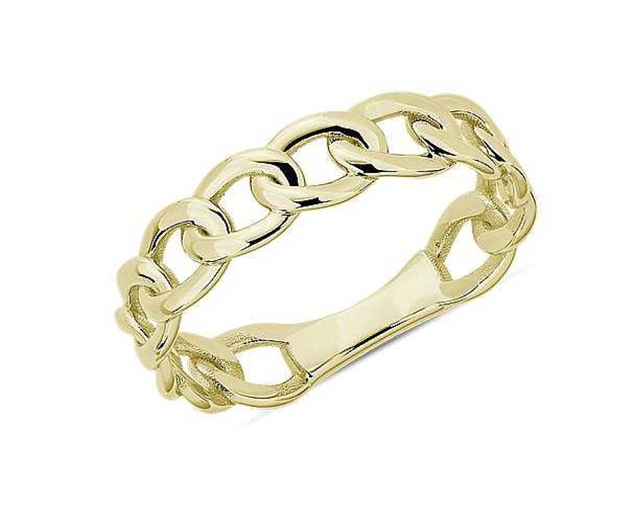 Rings | Blue Nile Curb Link Chain Ring In 14K Yellow Gold