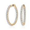 Earrings | Blue Nile Lab Grown Diamond Eternity Hoop Earrings In 14K Yellow Gold (5 Ct. Tw.)