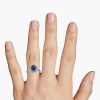 Rings | Blue Nile Oval Sapphire And Double Halo Diamond Ring In 14K White Gold (8X6Mm)