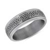 Men'S Rings | Blue Nile Celtic Triangle Knot Round Edge Ring In Tantalum (7Mm)