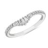 Rings | Blue Nile Petite Curved Baguette And Pav Diamond Wedding Ring In Platinum (1/4 Ct. Tw.)