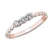 Rings | Blue Nile Mini Three Stone Stackable Ring In 14K Rose Gold (1/3 Ct. Tw.)