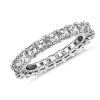 Women'S Rings | Blue Nile Lab Grown Diamond Asscher Cut Eternity Ring In 14K White Gold (3 Ct. Tw.)